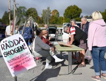 Strängnäs stift uppvaktas med namnlista: Protest mot kyrkans skogsavverkning i Hälleforsnäs